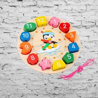 WoodenToys™ - Horloge - Matériel De Bébé