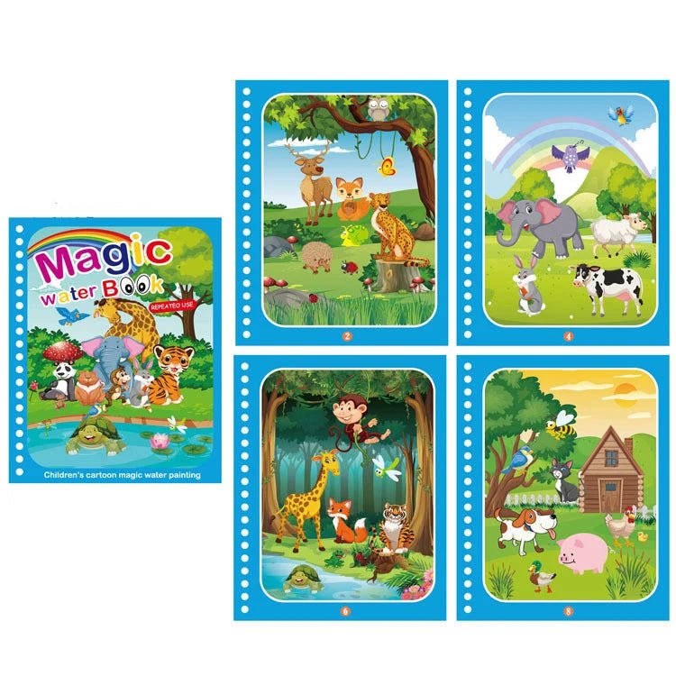 MontessoriBoard™ - Livre de coloriage magique a l'eau - Matériel De Bébé