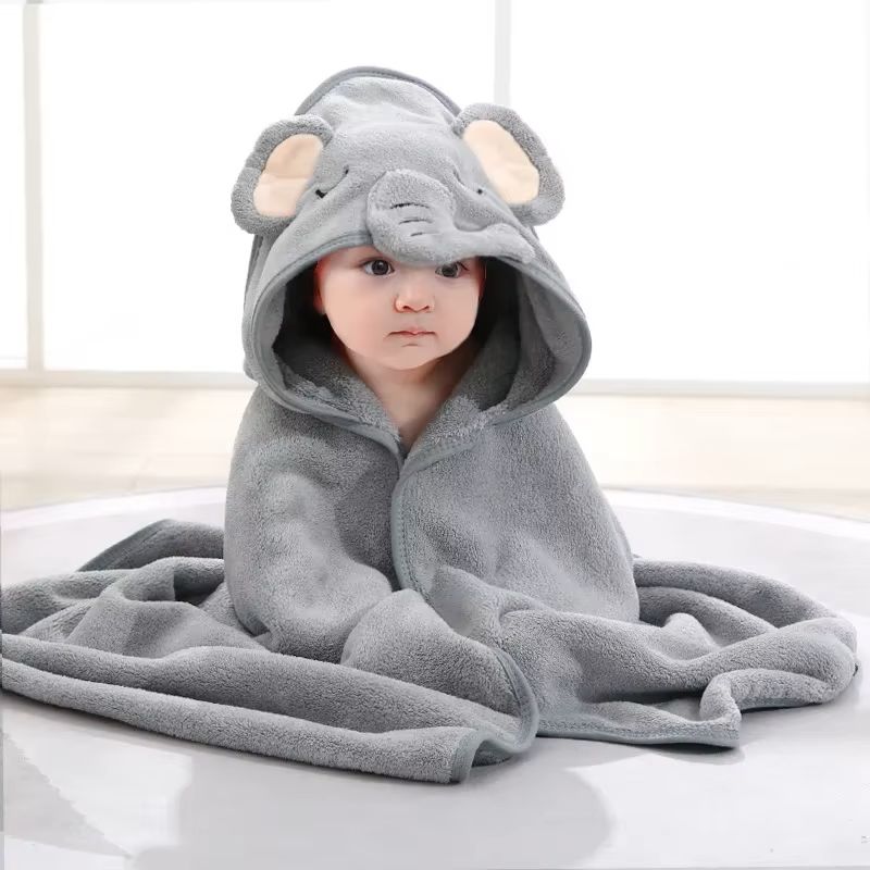 Serviette de bain à capuche